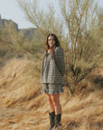 Ida Top in Charcoal | Gingham Top