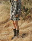 Ida Shorts in Charcoal | Gingham Shorts