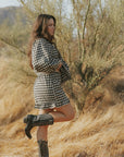 Ida Shorts in Charcoal | Gingham Shorts