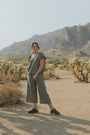 Meadow Pants in Charcoal | Wide Leg Gingham Pants