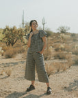 Meadow Pants in Charcoal | Wide Leg Gingham Pants