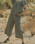 Meadow Pants in Charcoal | Wide Leg Gingham Pants