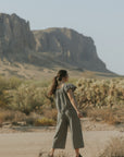 Meadow Pants in Charcoal | Wide Leg Gingham Pants