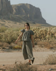 Meadow Top in Charcoal | Flutter Sleeve Top