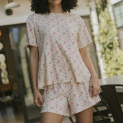 Juliet Top in Rose | Floral Oversized T-Shirt