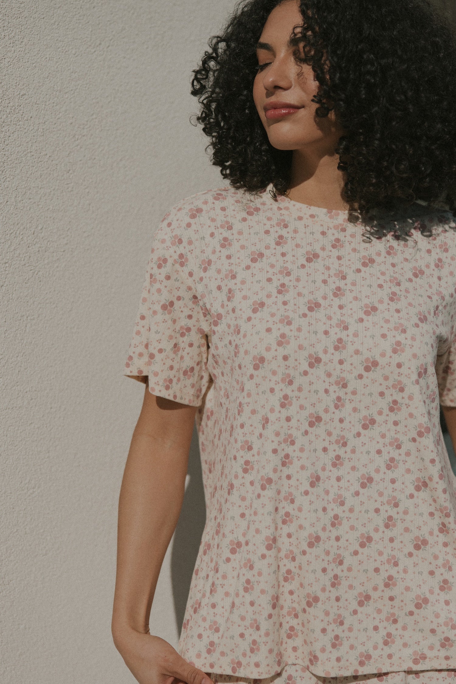 Juliet Top in Rose | Floral Oversized T-Shirt