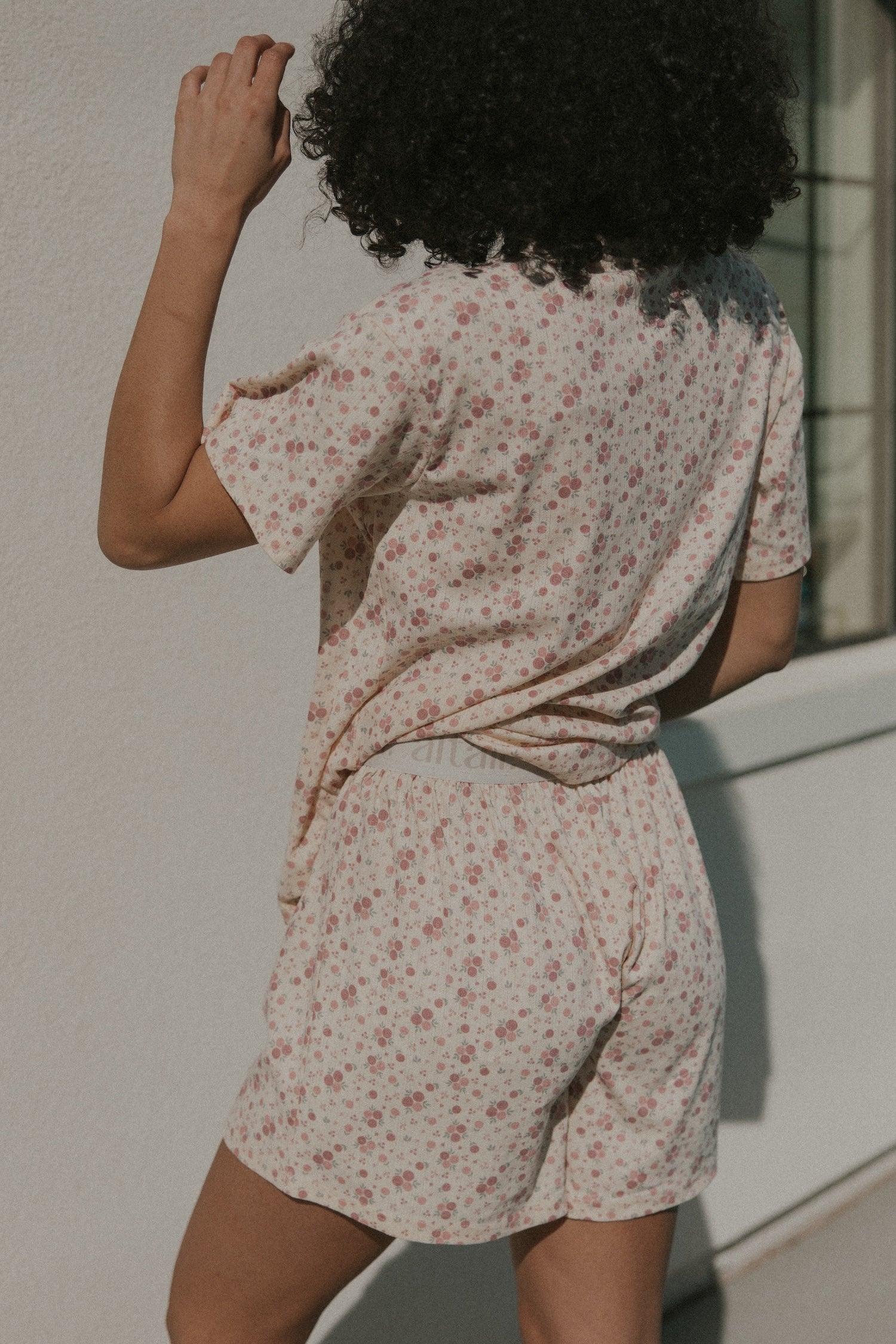 Juliet Shorts in Rose | Mid-Length Floral Boxer Short