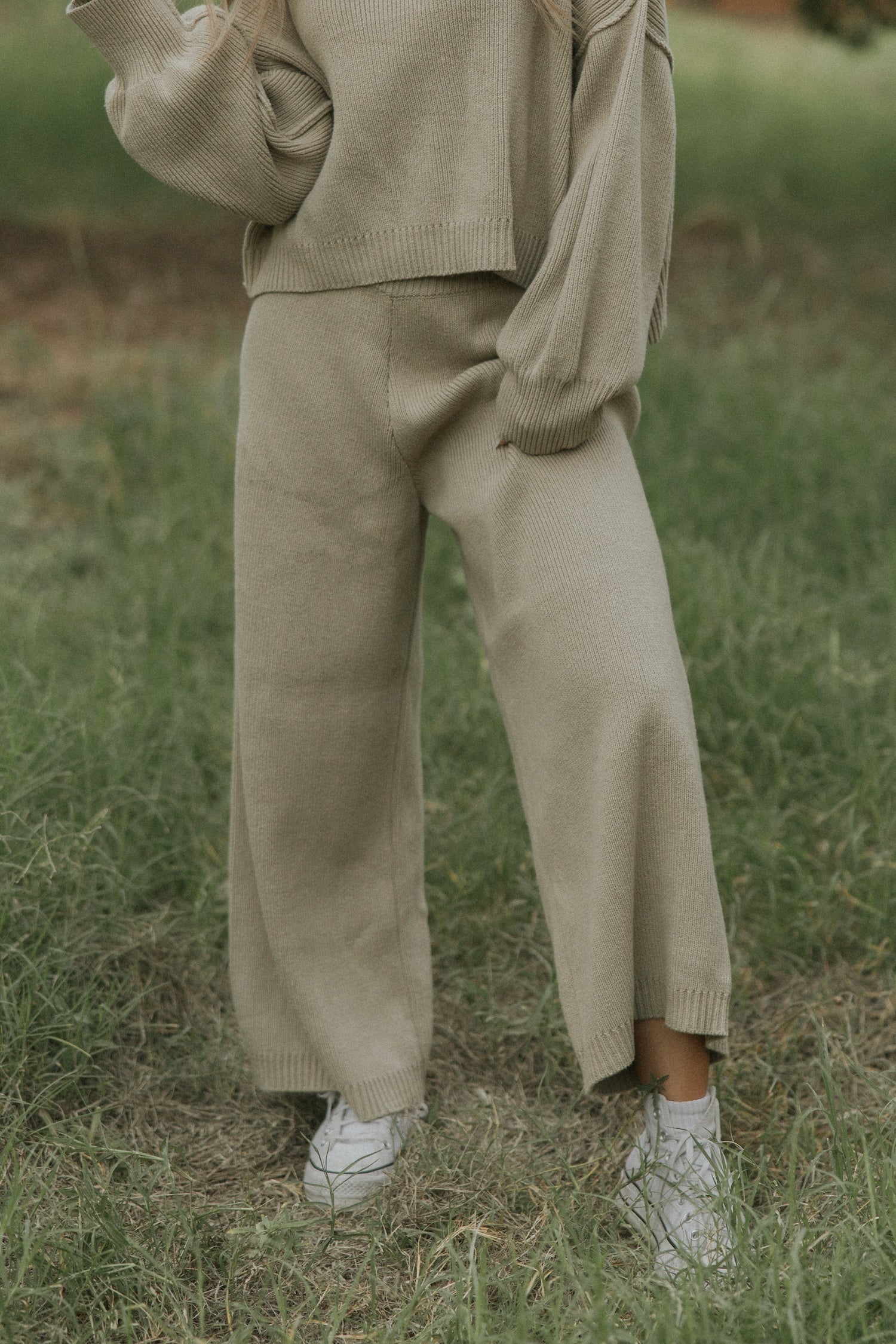 Juneau Pants in Alabaster | Knit Sweater Pants