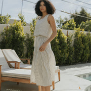 Newport Skirt in Pinstripe | Maxi Skirt