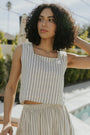 Newport Top in Pinstripe | Short Sleeve Tank