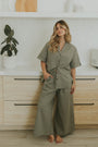 Penelope Bottoms in Cedar | Women's Plaid Wide Leg Pants