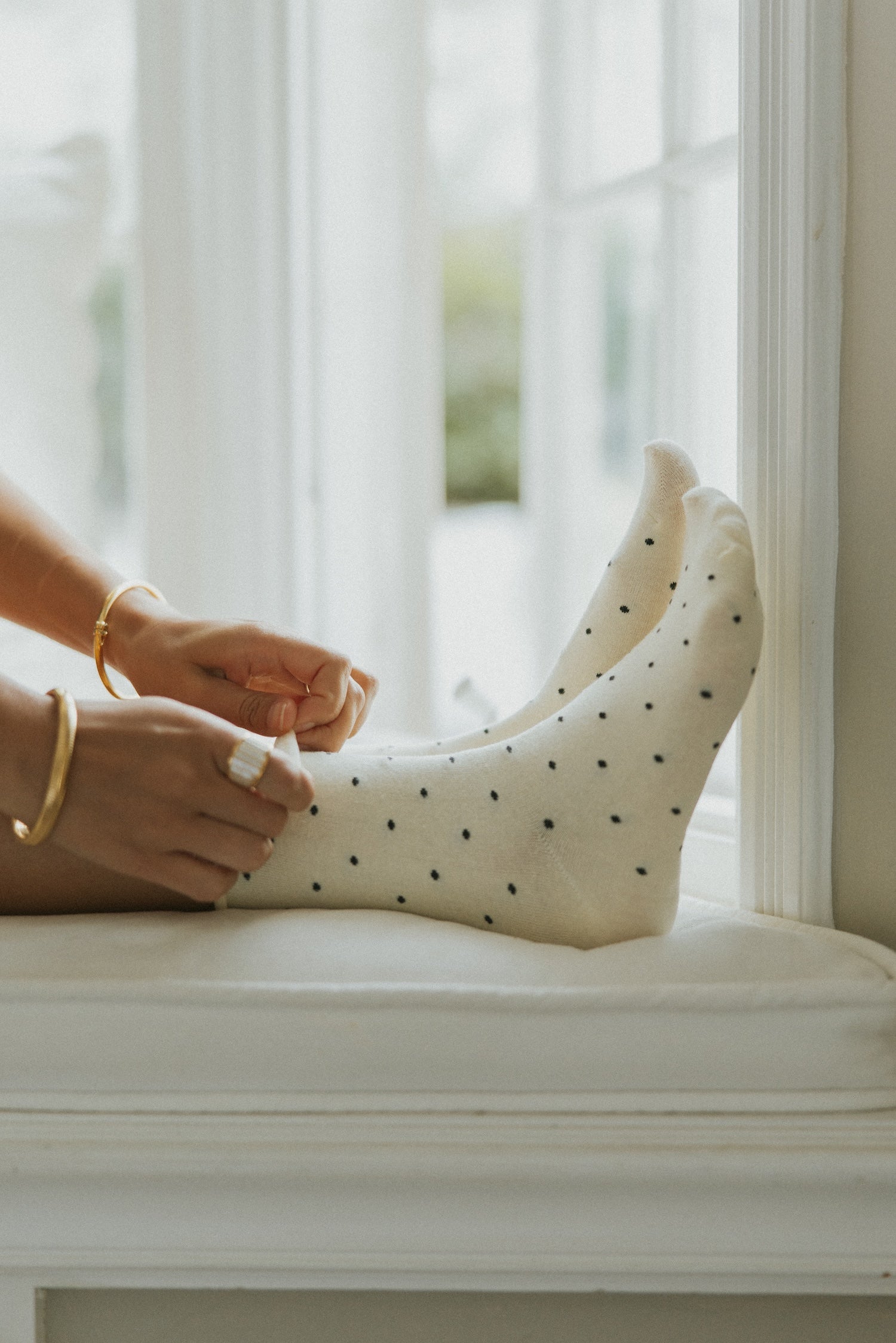 Cotton Polka Dot Socks