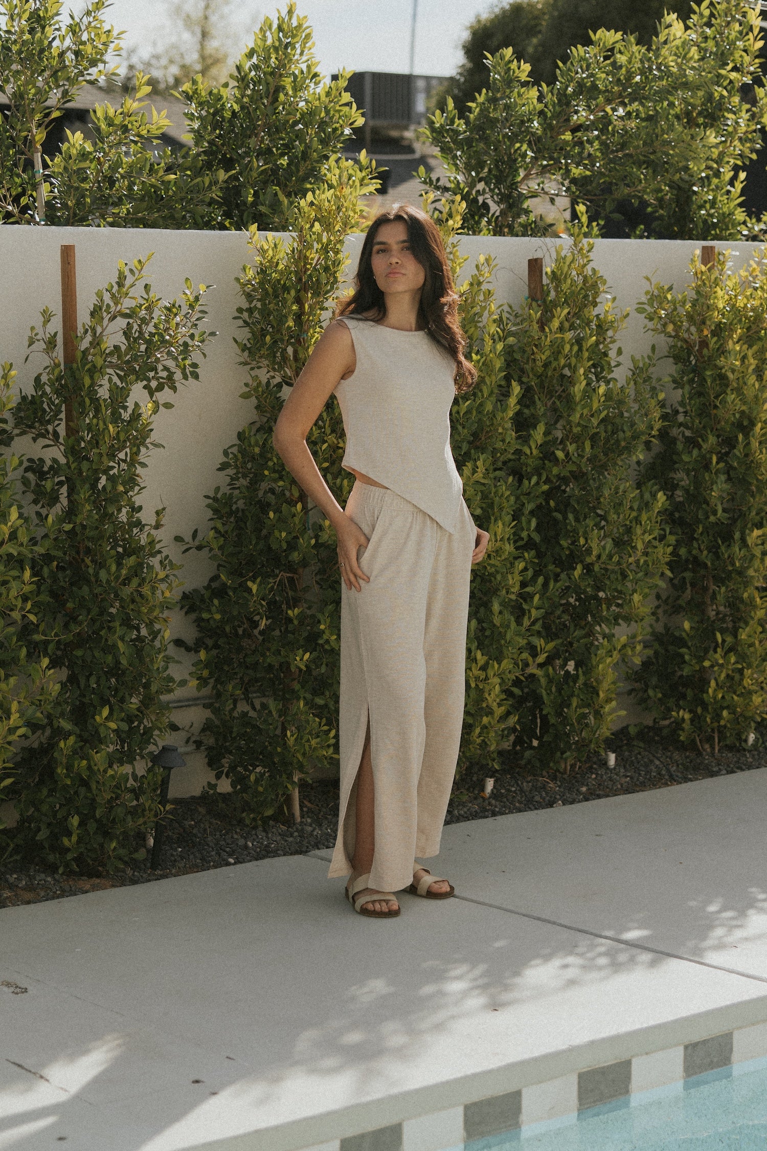 Willis & リネンパンツUSA製TALONジップ38 ベージュ Willa Pant | Beige – Altair The Label