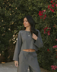 Zoe Thermal Top | Charcoal