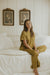 Matching silk sleepwear set for women.