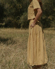 Isla Skirt in Honey | Yellow Linen Maxi Skirt