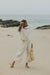 Matching linen lounge set for women.