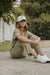 Sage green casual matching loungewear set for women.