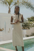 Short sleeve summer one piece set for women.