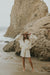 Muslin, cream matching beachwear set for women.